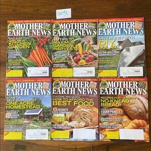 6 Mother Earth News Magazines (Set #A) Six issues 2010 - 2011